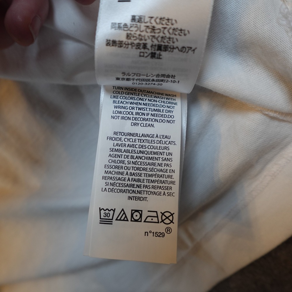 Polo Ralph Lauren Shirt Mens Medium White Bear Skiing Fair Isle Classic Cotton - Picture 4 of 10